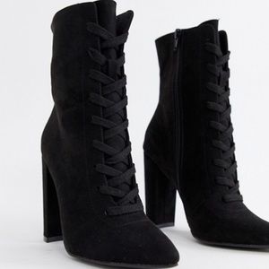 ASOS lace up heeled boots